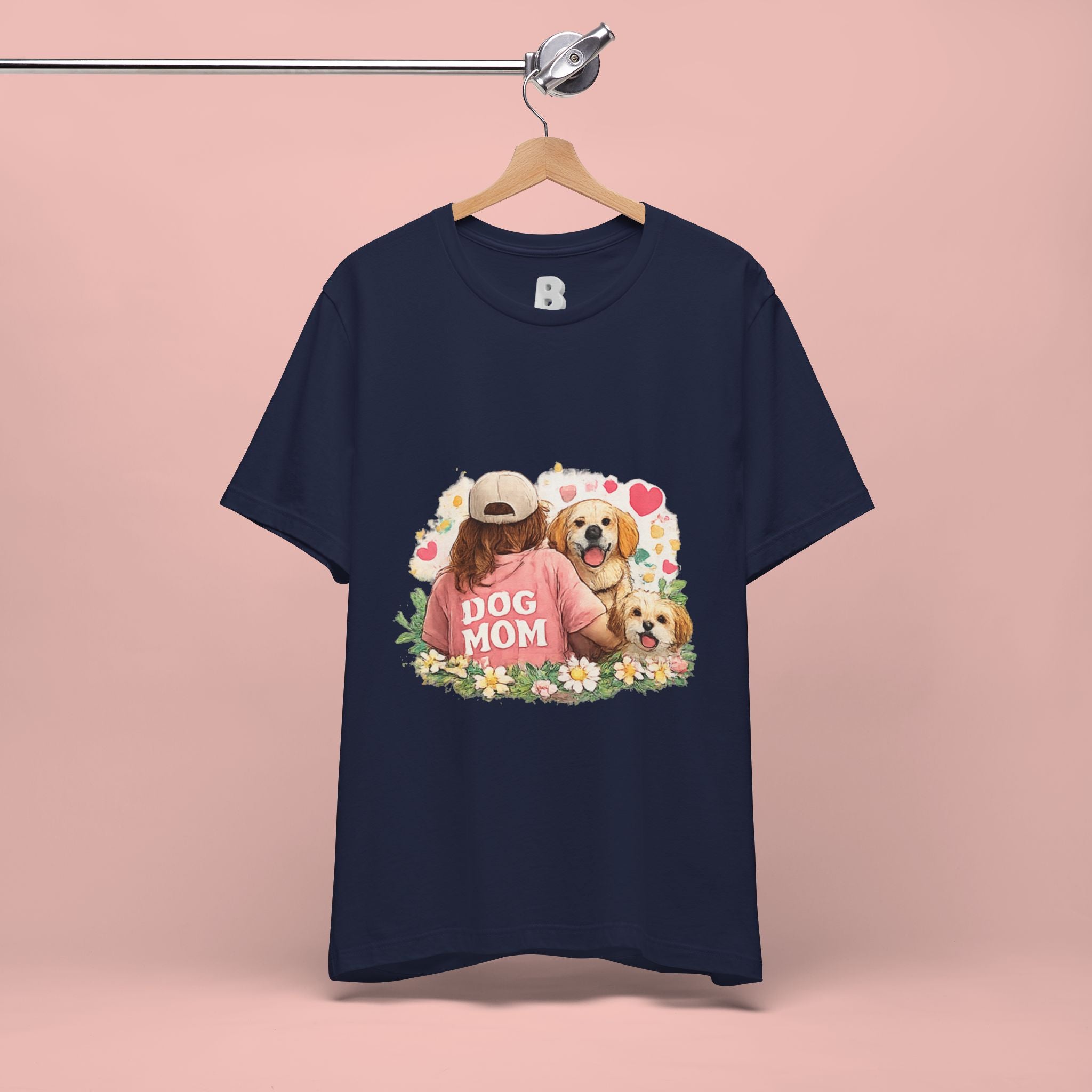 Dog Mom T-Shirt — Cute Floral Puppy Tee for Dog Lovers