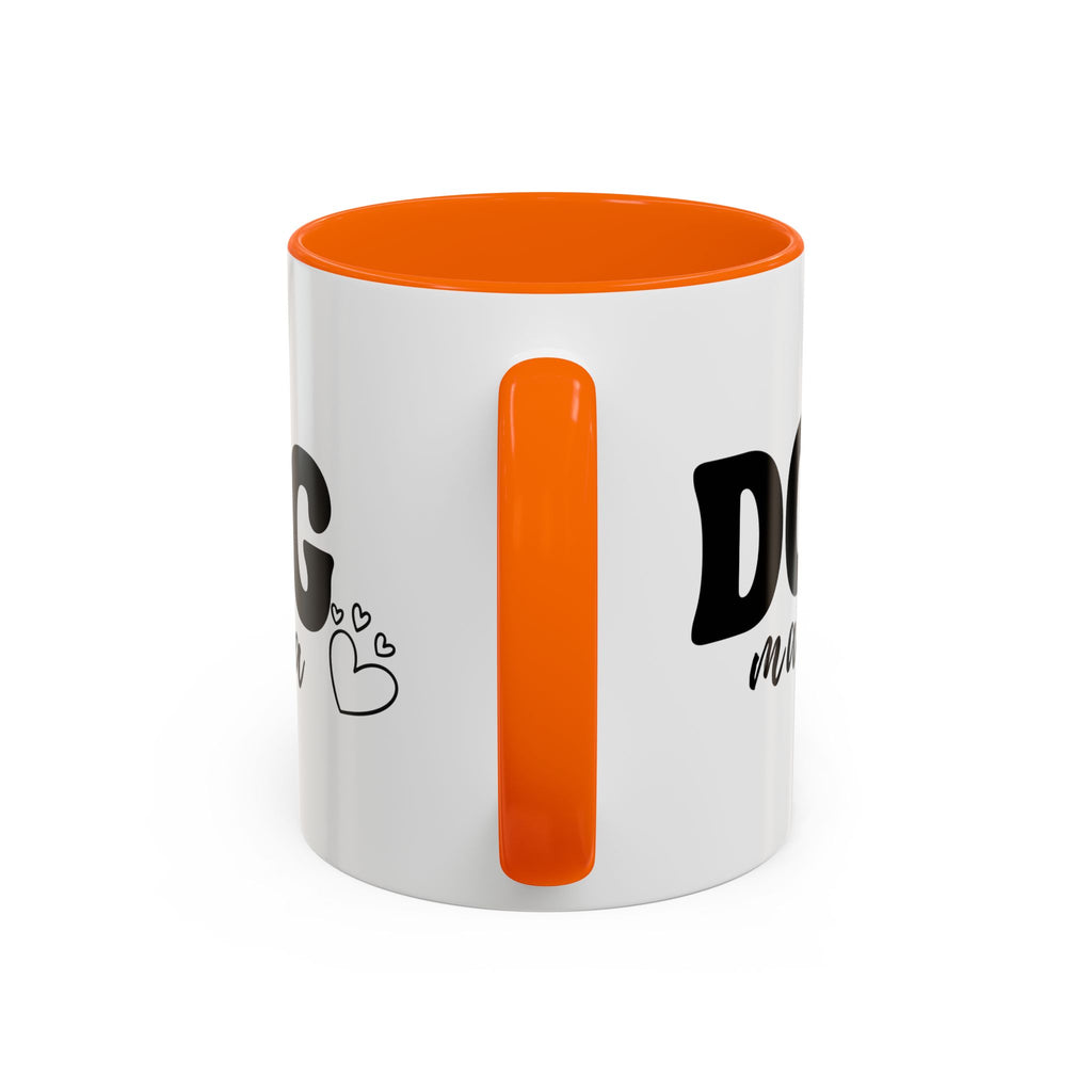 Dog Mama Accent Coffee Mug — Cute Black & White Pet Lover Gift (11/15oz)