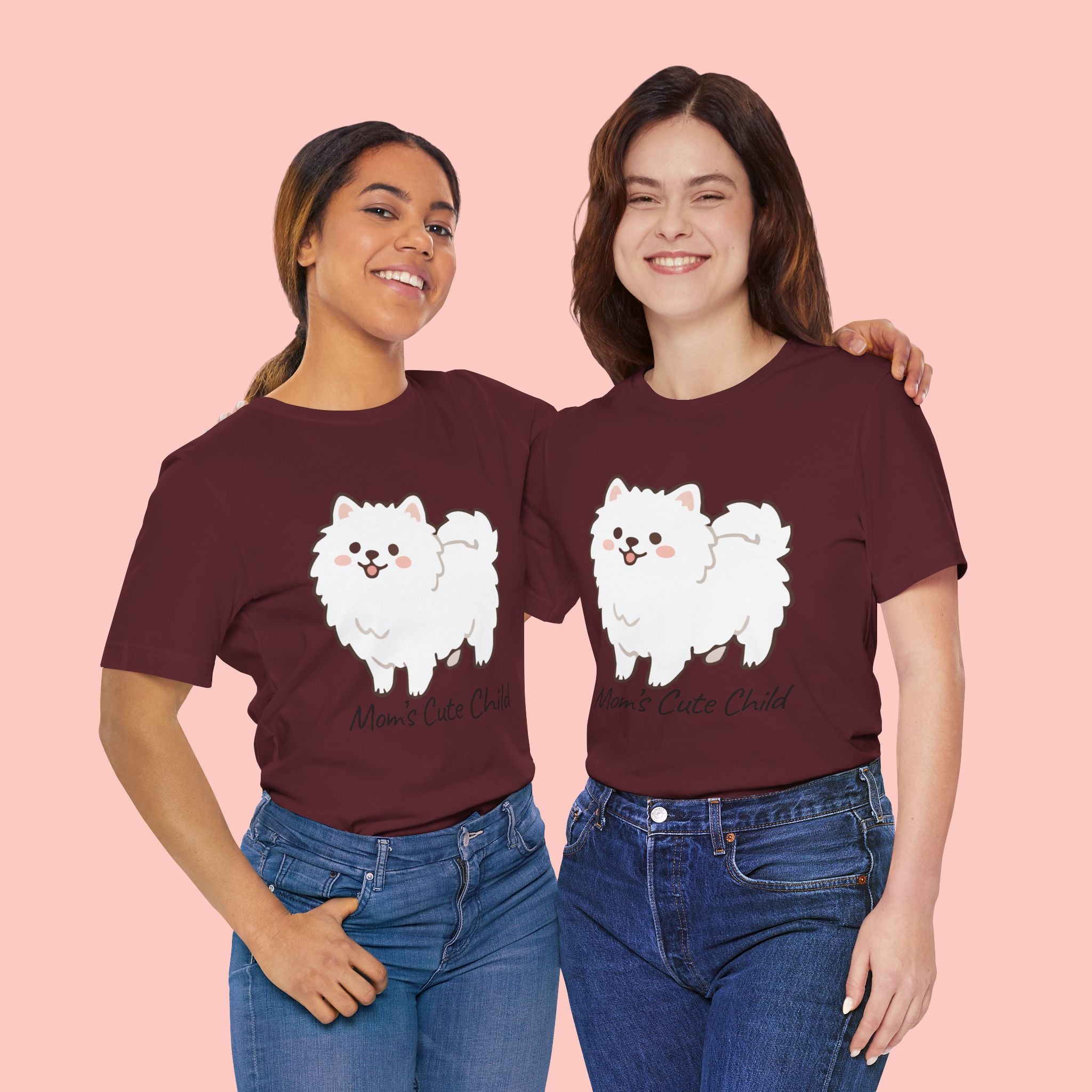 Cute Fluffy Pomeranian Tee — "Mom's Cute Child" Dog T-Shirt