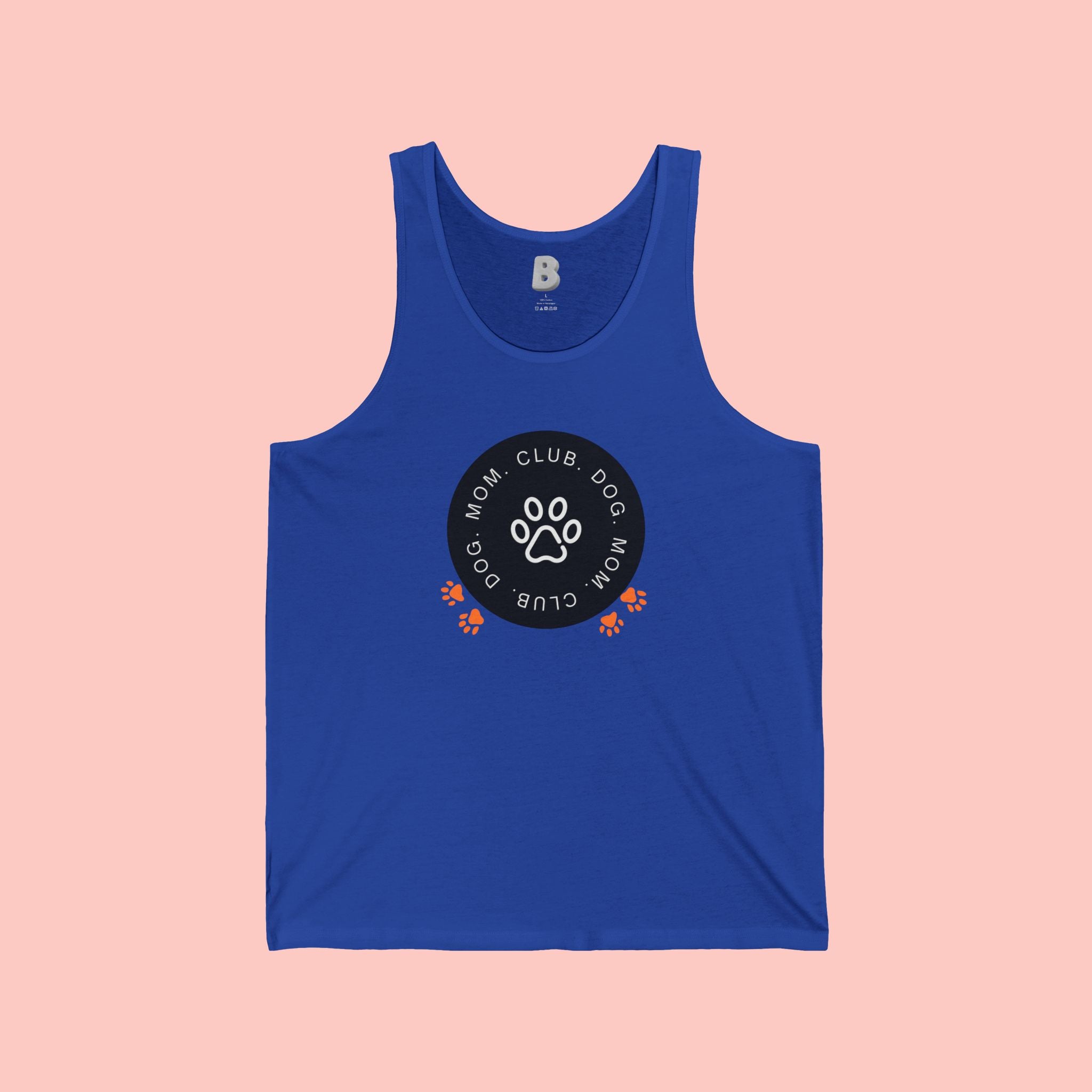 Dog Mom Club Tank Top — Paw Print Graphic Women’s Pet Lover Shirt