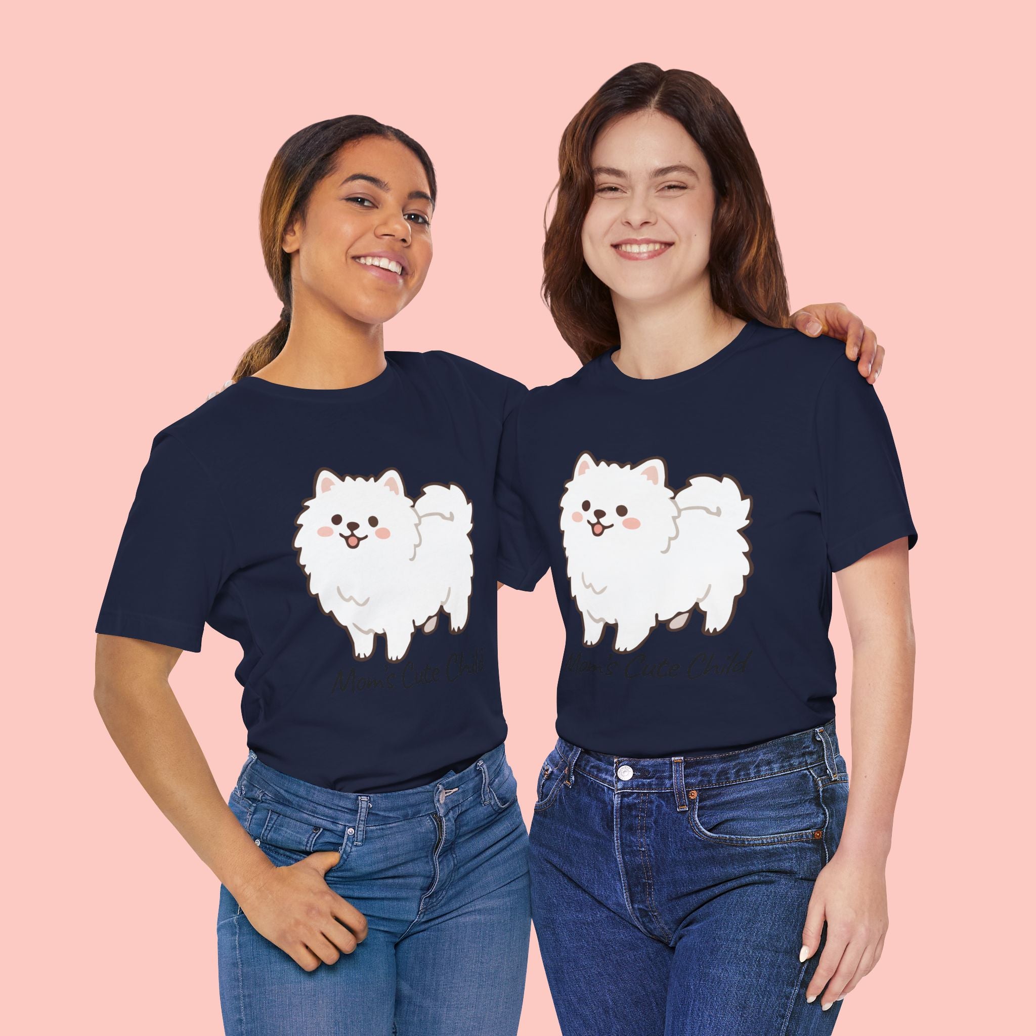 Cute Fluffy Pomeranian Tee — "Mom's Cute Child" Dog T-Shirt