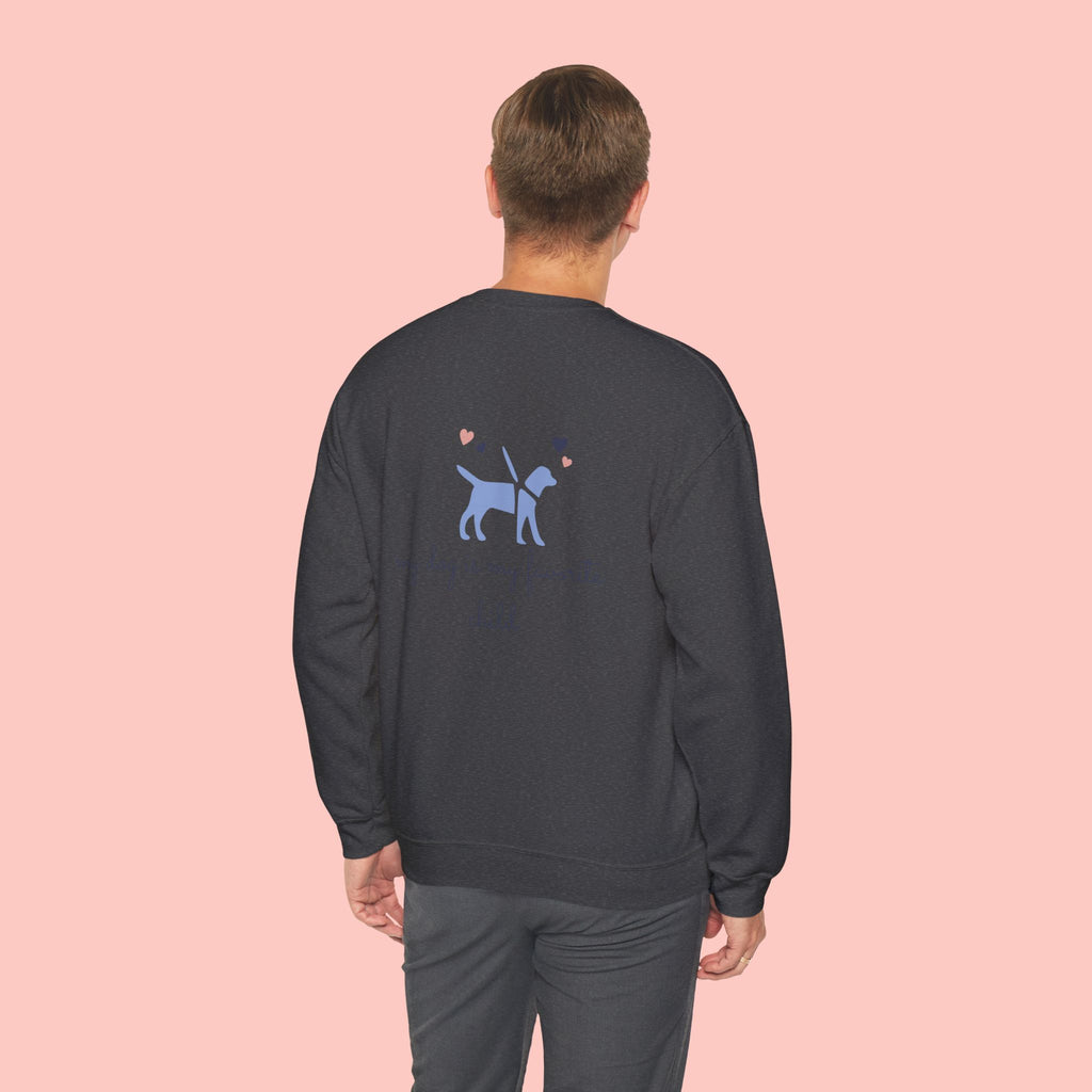 Dog Mom Crewneck Sweatshirt — "My Dog Is My Favorite Child" Graphic