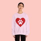 Heart Paw Crewneck Sweatshirt — Cute Pet Lover Pullover