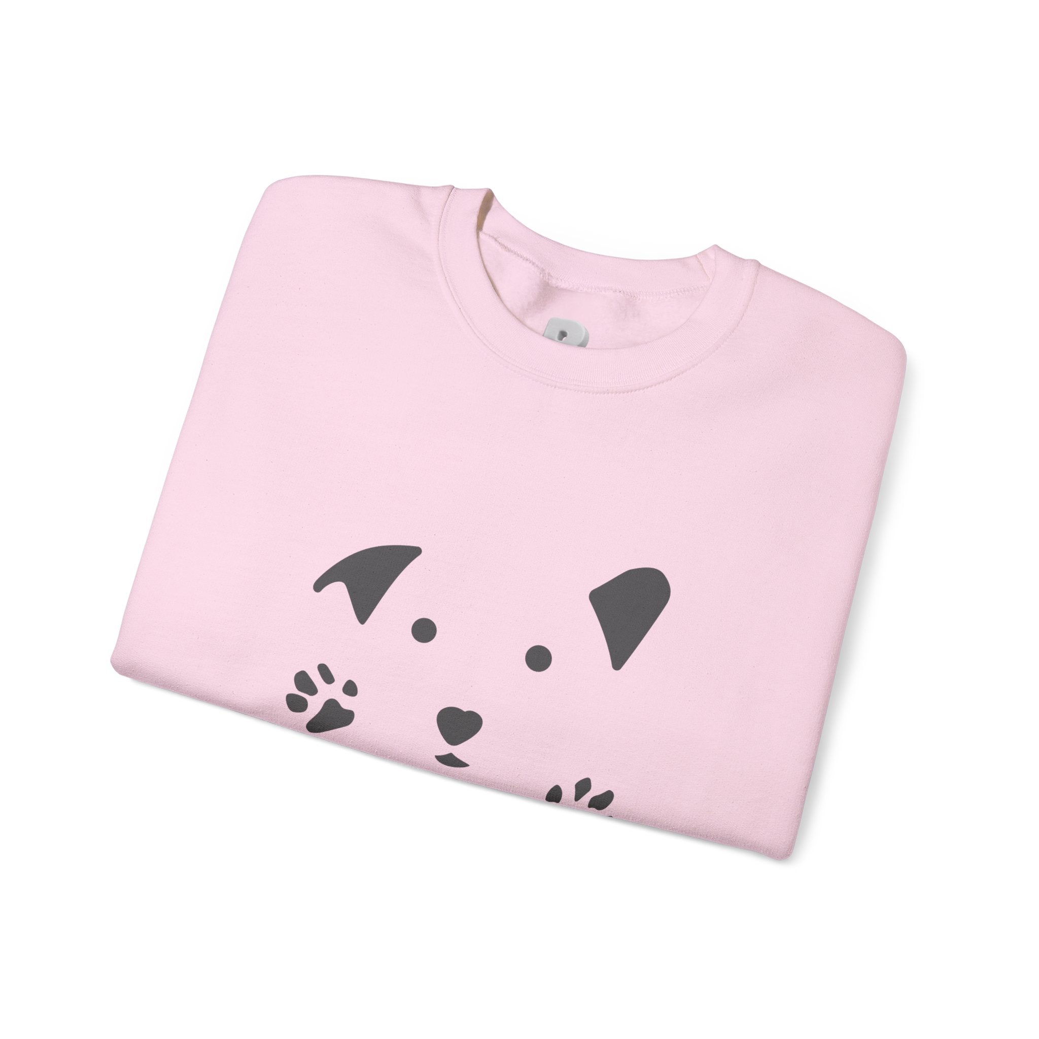 Dog Mama Crewneck Sweatshirt – Cute Paw Print & Puppy Graphic