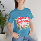 Proud Dog Mom Tee – Floral Retro Heart Design