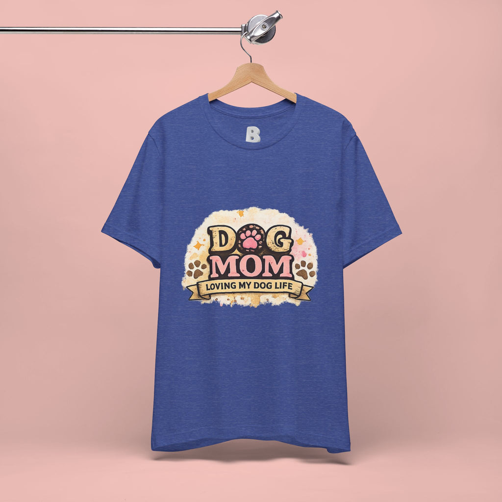 Dog Mom T-Shirt – "Loving My Dog Life" Cute Paw Print Tee for Pet Moms