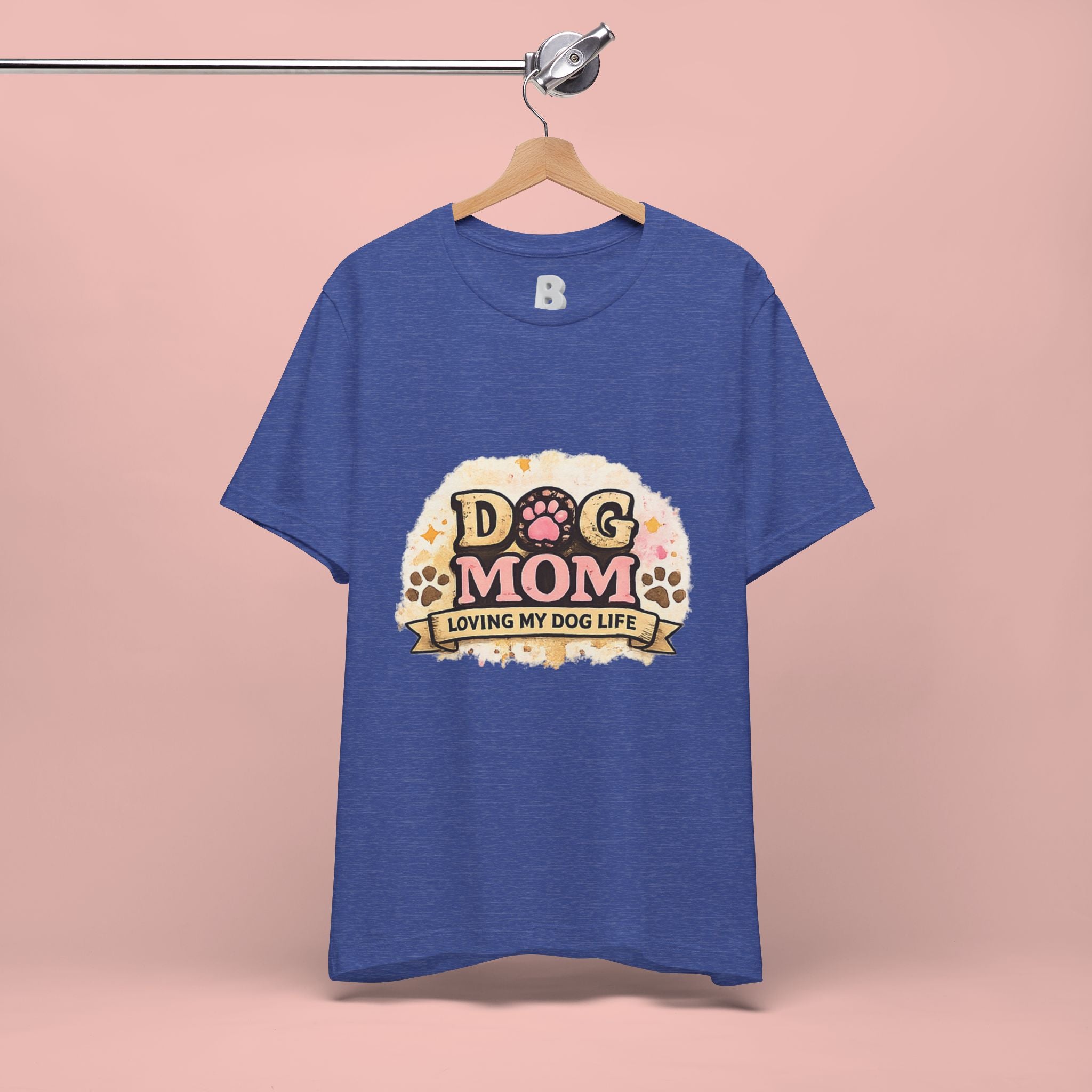 Dog Mom T-Shirt – "Loving My Dog Life" Cute Paw Print Tee for Pet Moms