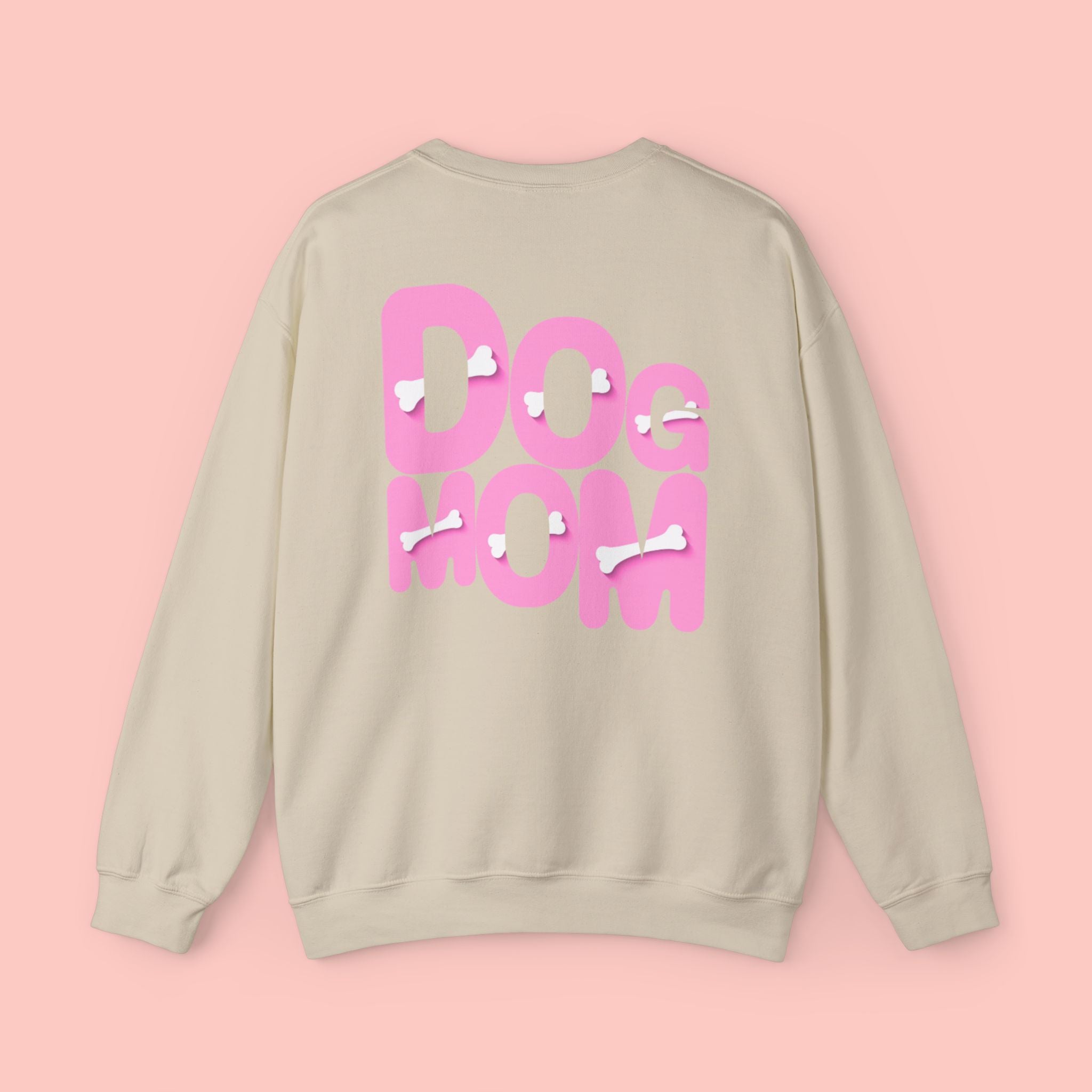 Dog Mom Sweatshirt — Cute Pink Graphic Crewneck for Pet Lovers