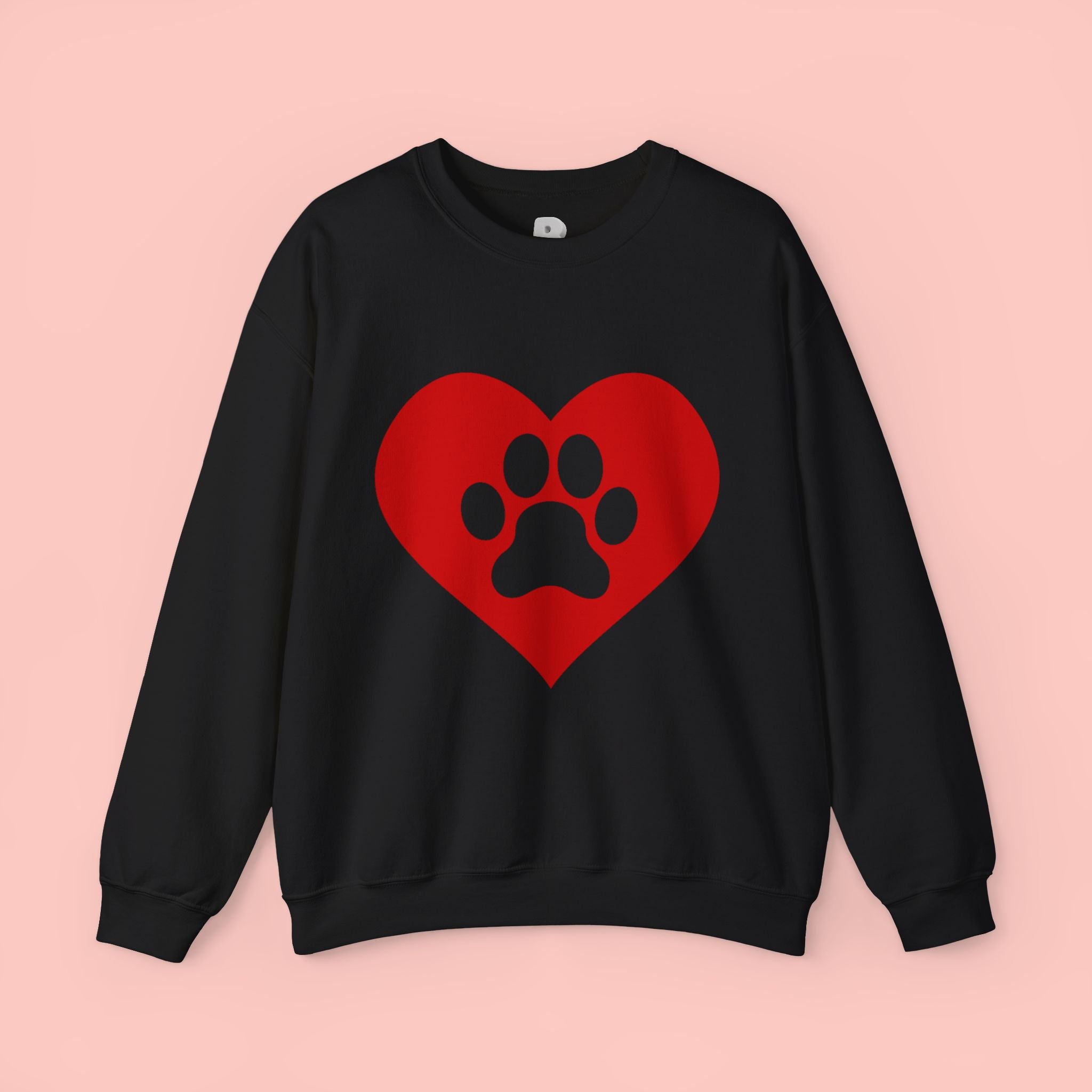 Heart Paw Crewneck Sweatshirt — Cute Pet Lover Pullover