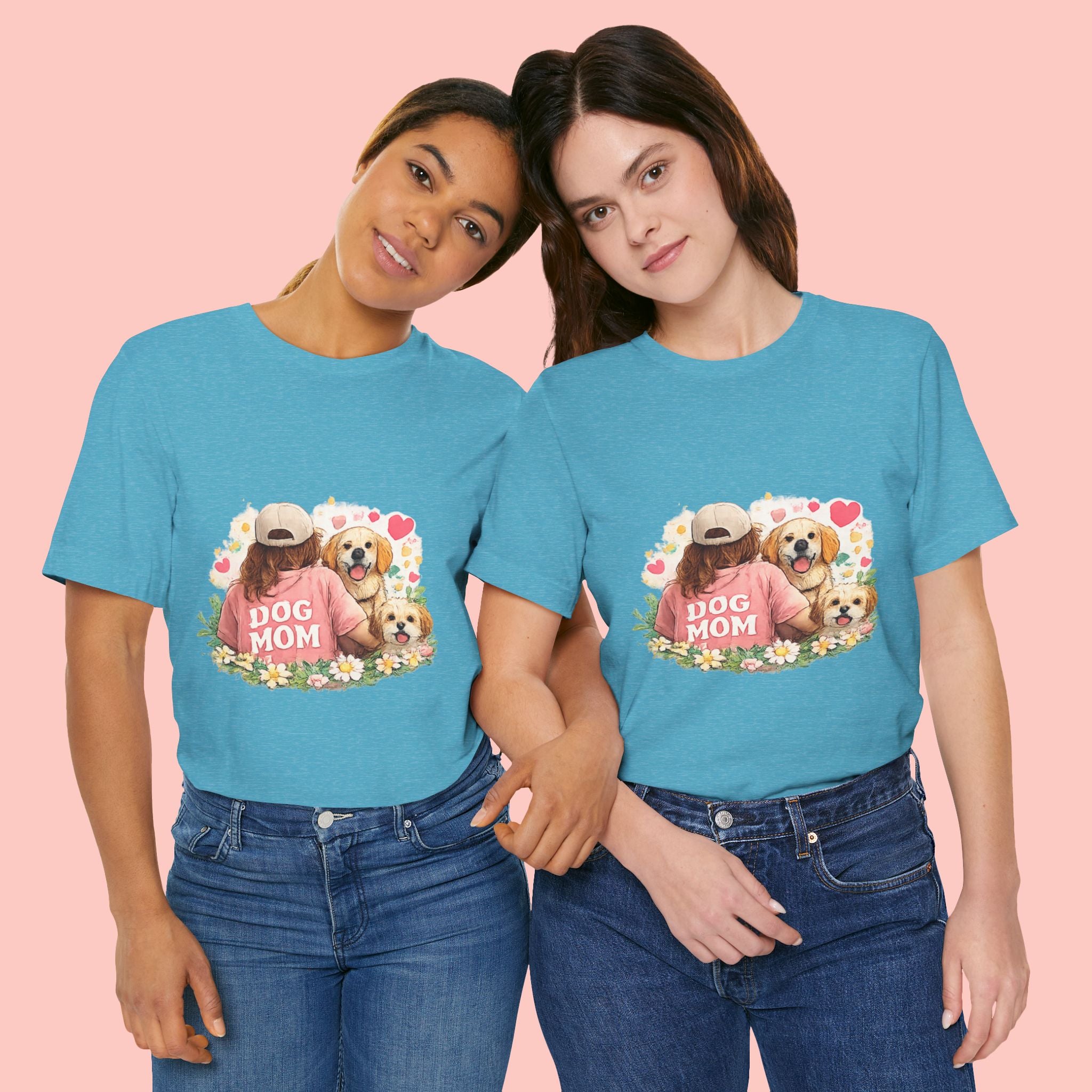 Dog Mom T-Shirt — Cute Floral Puppy Tee for Dog Lovers