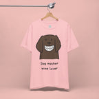 Dog Mother Wine Lover T-Shirt — Cute Cartoon Dog Graphic Tee