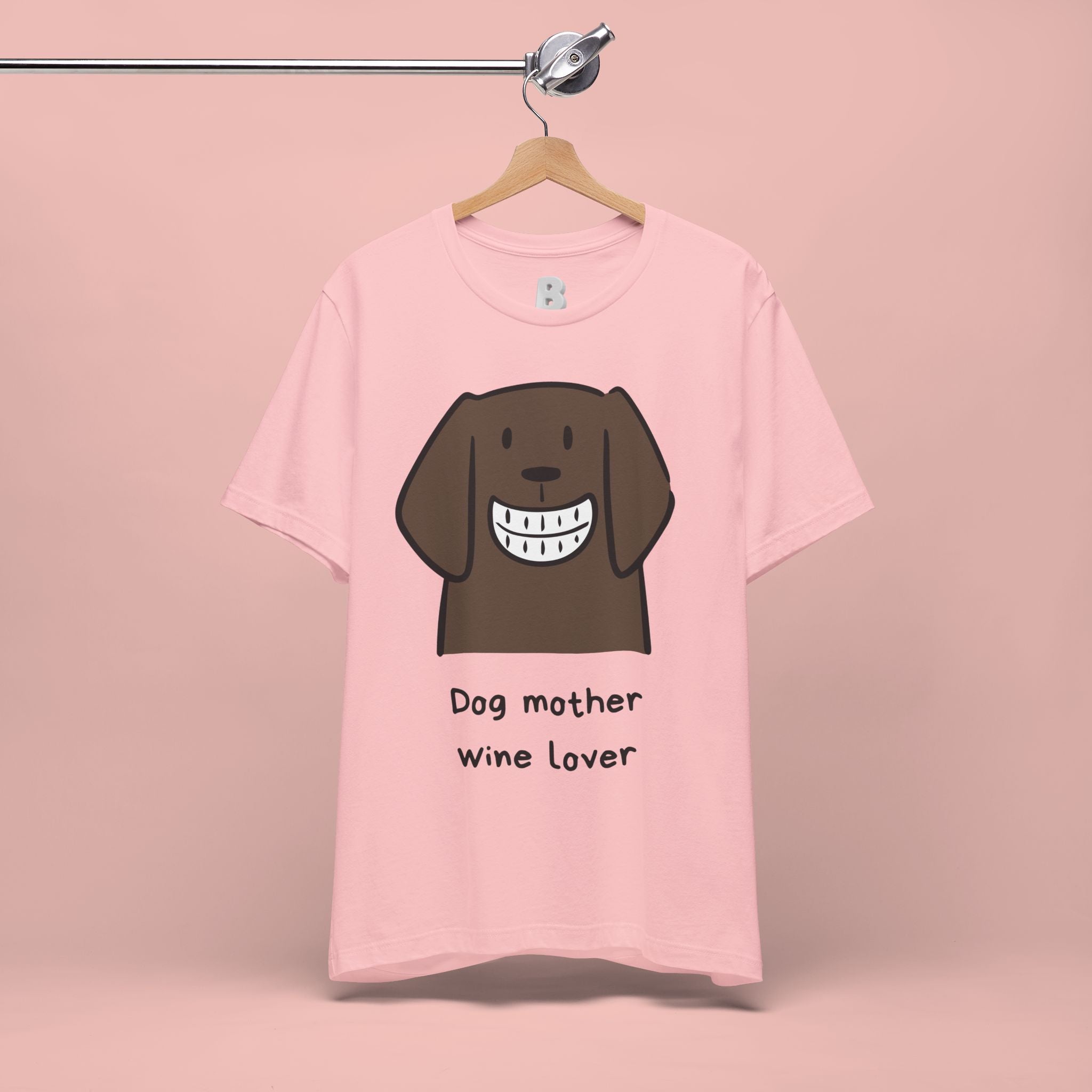 Dog Mother Wine Lover T-Shirt — Cute Cartoon Dog Graphic Tee