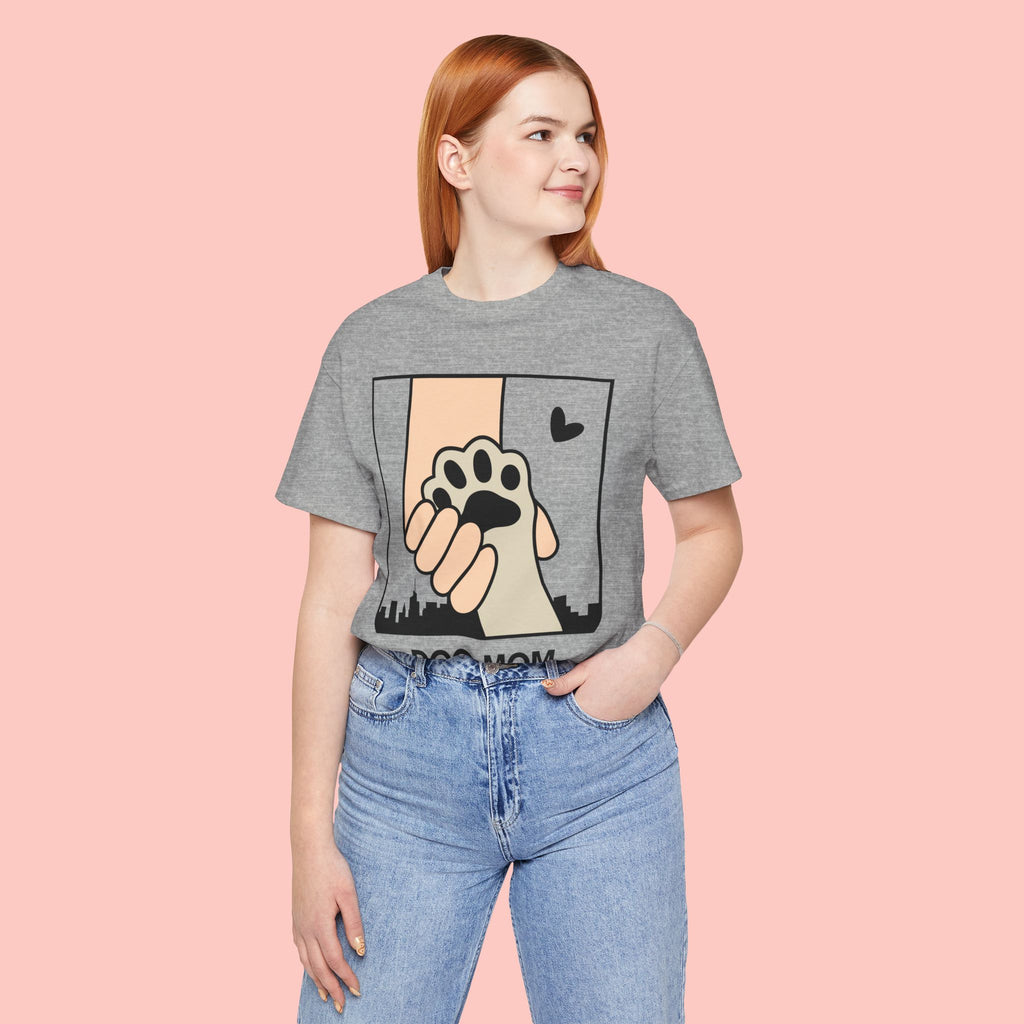 Dog Mom T-Shirt — "Love Your Dog Like a Mom" Paw Print Graphic