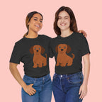 Dachshund Puppy Graphic T-Shirt — Cute Brown Dog Tee
