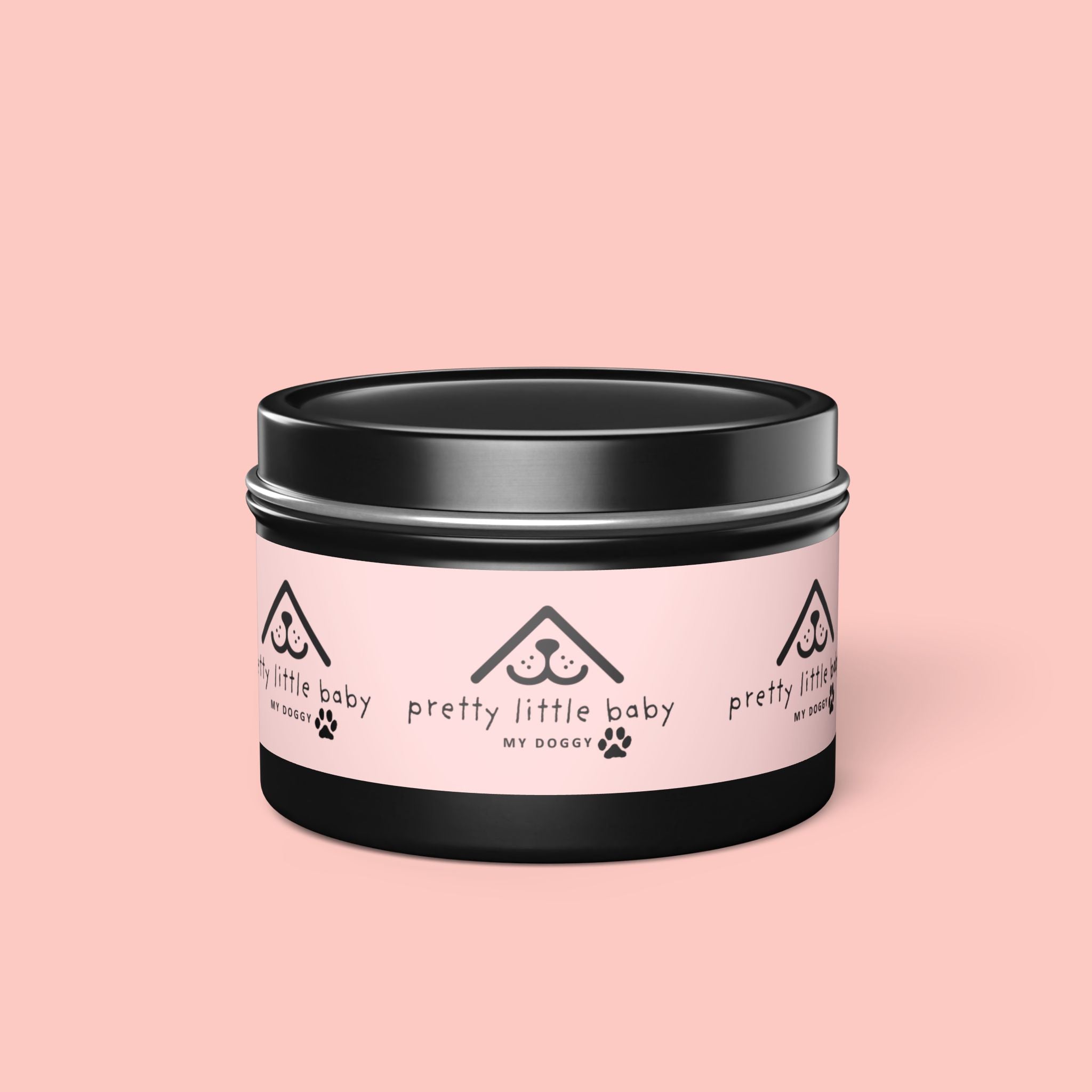 Tin Candle — "Pretty Little Baby" Scented Tin Candle (Pet-Themed Gift)