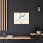 My Dog Is My Favorite Child Canvas Wall Art – Cute Dog Quote Home Decor