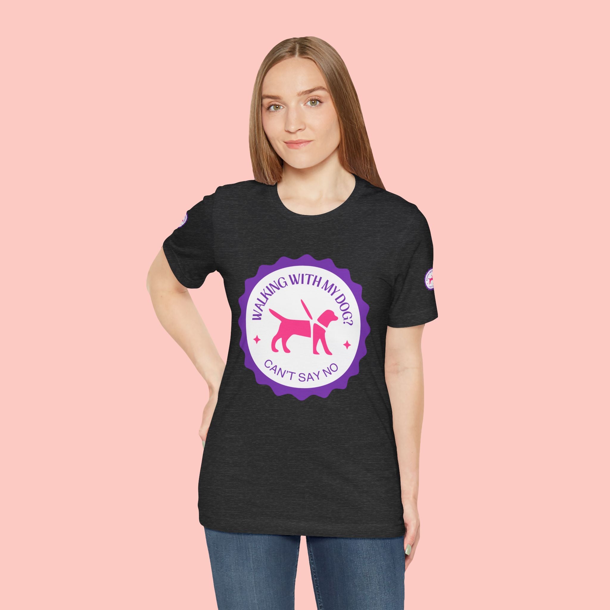 Walking With My Dogs T‑Shirt — "Can't Say No" Dog Lover Tee