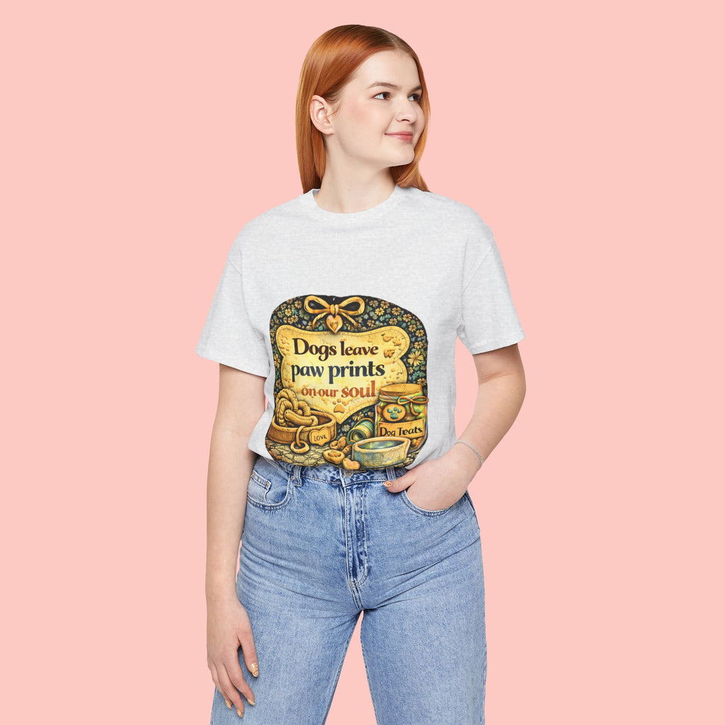 Dogs Leave Paw Prints Tee – Vintage Pet Lover T‑Shirt