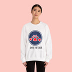 Dog Mama Crewneck Sweatshirt — Paw Print Heart Graphic