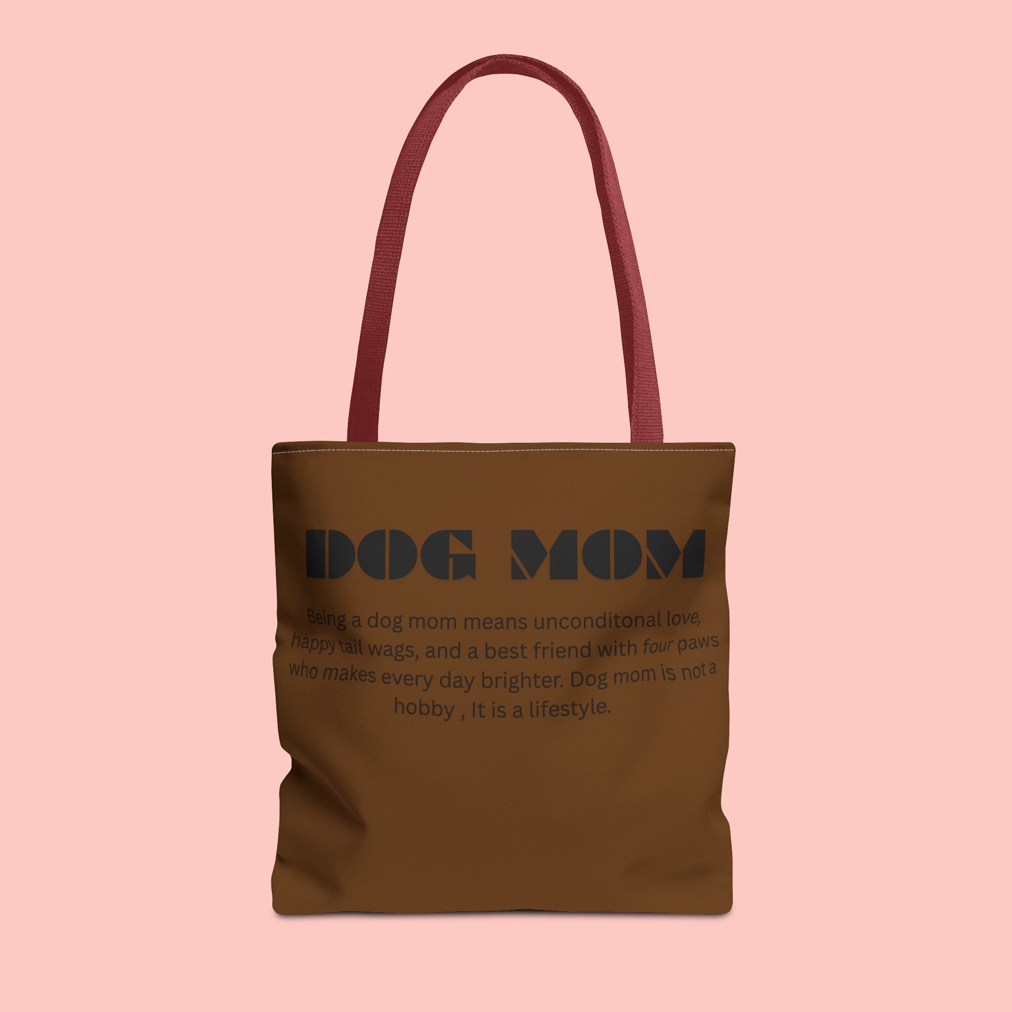 Dog Mom Tote Bag - 'Dog Mom' Printed Canvas Carryall, Gift for Dog Lovers