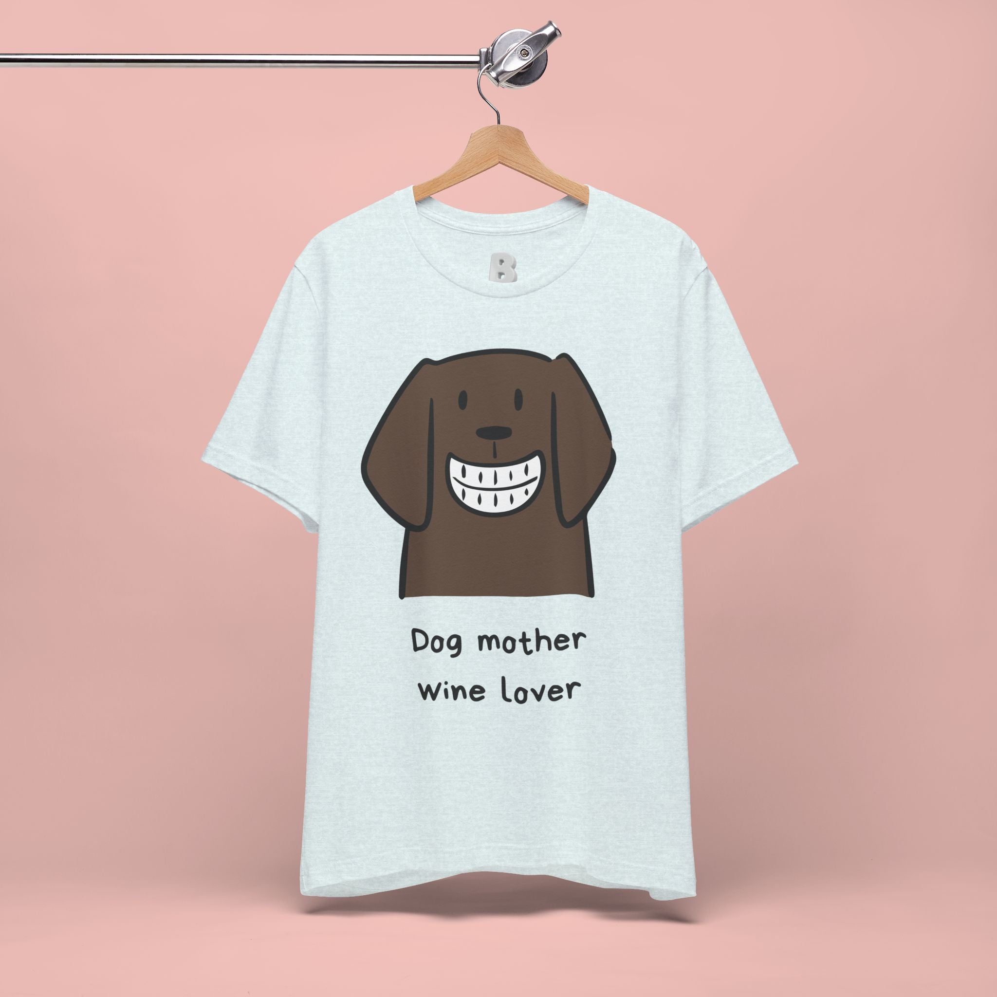 Dog Mother Wine Lover T-Shirt — Cute Cartoon Dog Graphic Tee