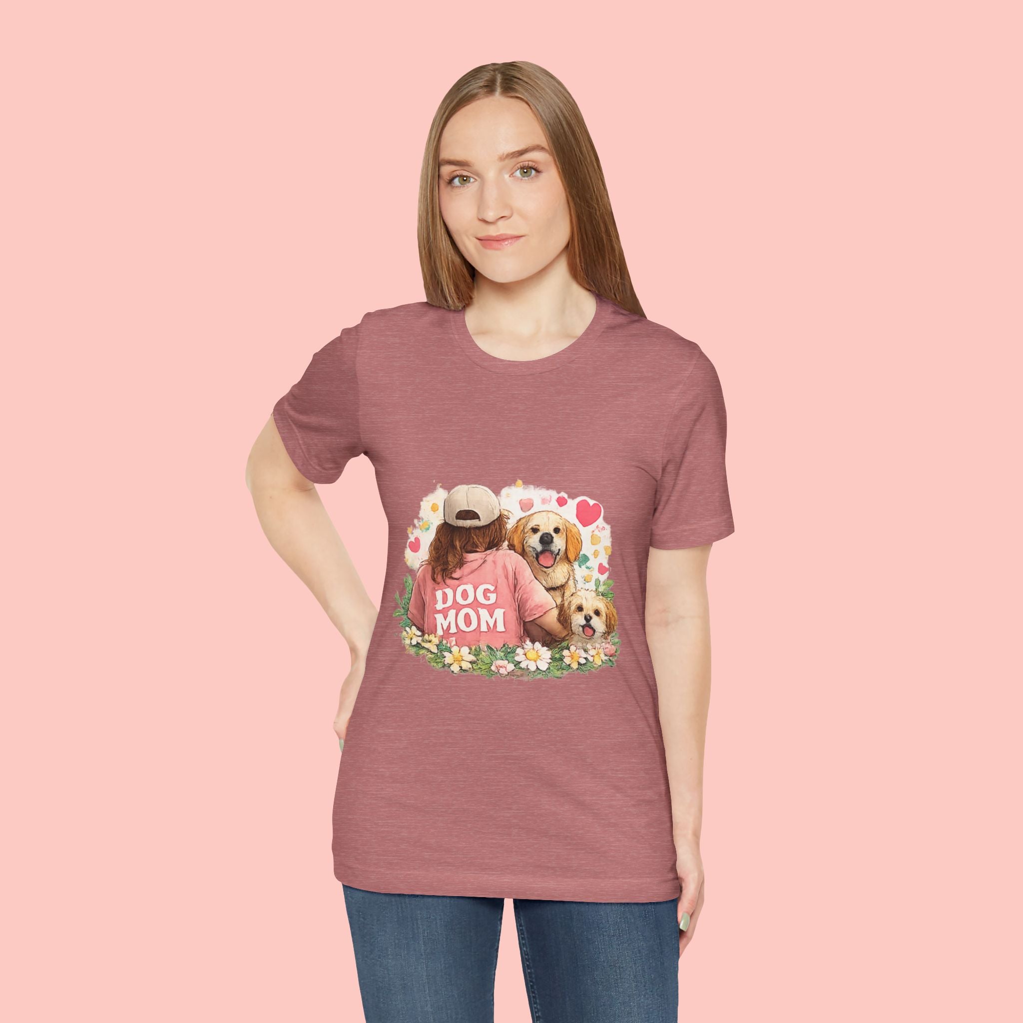 Dog Mom T-Shirt — Cute Floral Puppy Tee for Dog Lovers