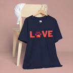 Dog Lover Tee - "LOVE My Dog > People" Paw Print Graphic T-Shirt