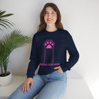 Blessed Dog Mom Crewneck Sweatshirt — Pink Paw Memorial Pullover