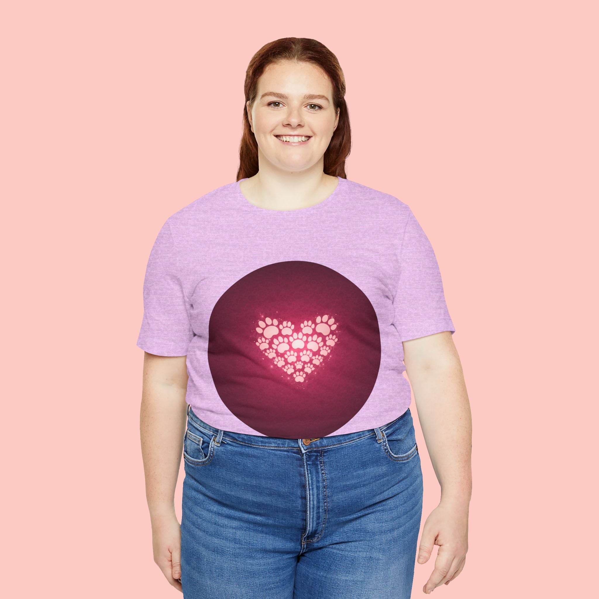 Paw Print Heart T‑Shirt — Cute Pet Lover Tee