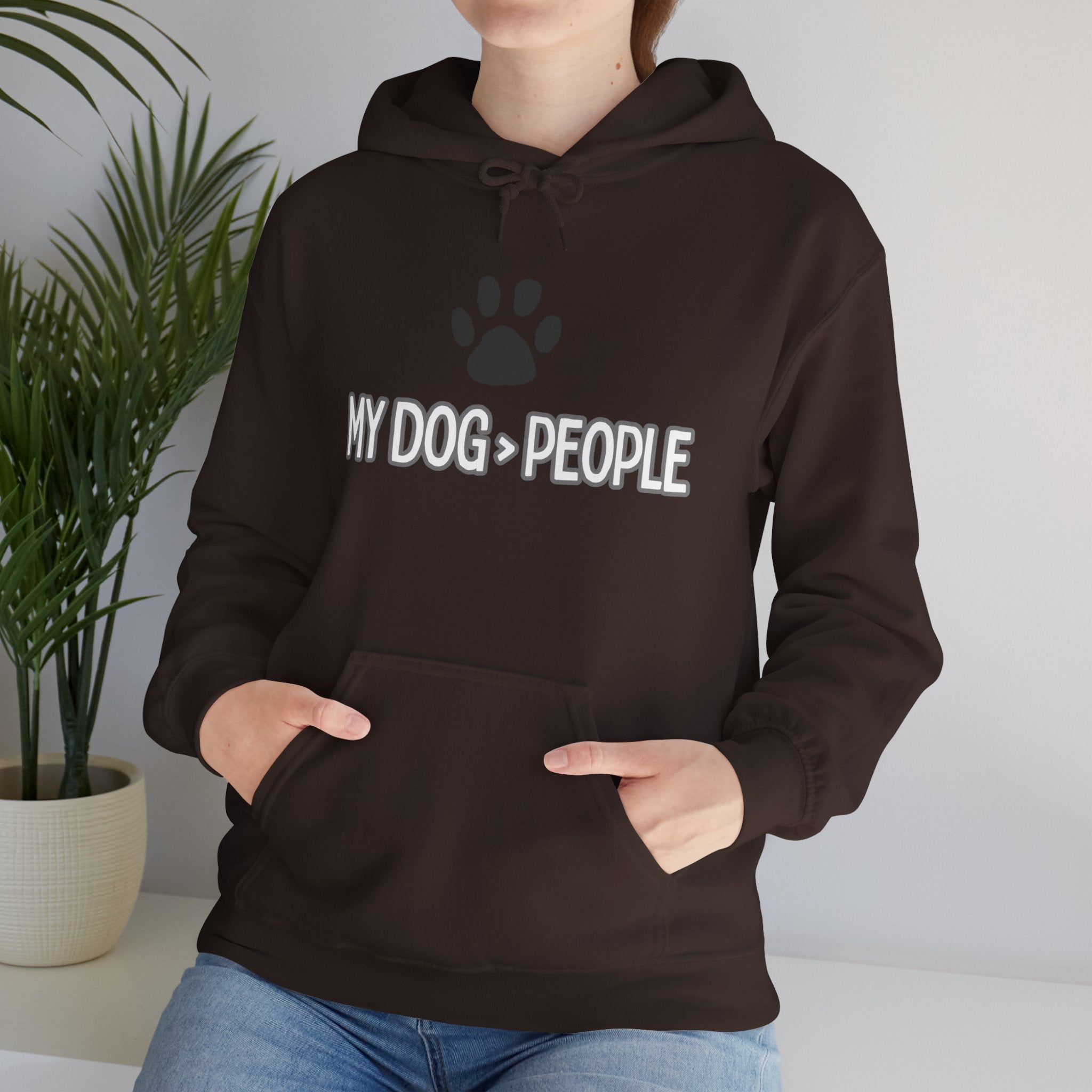 My Dog People Hoodie — Paw Print Graphic Dog Lover Sweatshirt