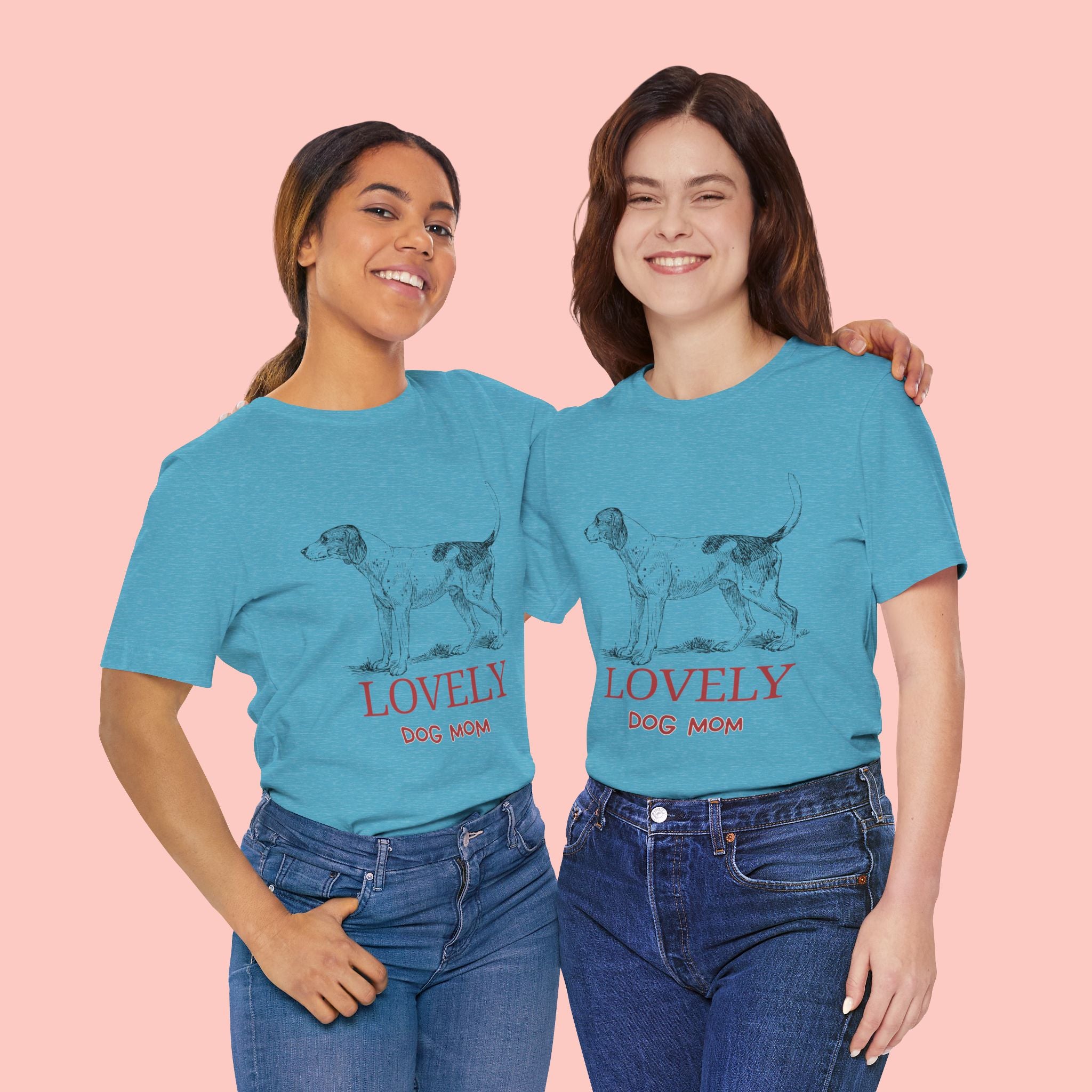 Lovely Dog Mom T-Shirt — Vintage Sketch Dog Graphic Tee