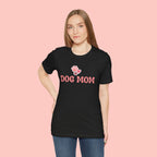 Dog Mom T-Shirt — Pink Paw Graphic Tee for Dog Lovers