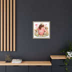 Dog Mom Canvas Print — Framed Matte Wall Art with Cute Dogs & Hearts