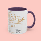 I Love Dogs Accent Coffee Mug — Gold Leaf Dog Lover Ceramic Mug (11oz & 15oz)