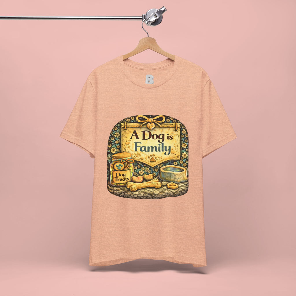 A Dog Is Family T-Shirt - Vintage Pet Lover Tee