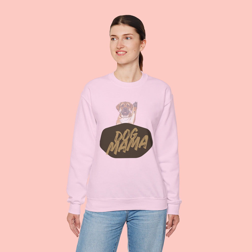 Dog Mama Crewneck Sweatshirt — Cute Puppy Graphic Pullover for Dog Lovers