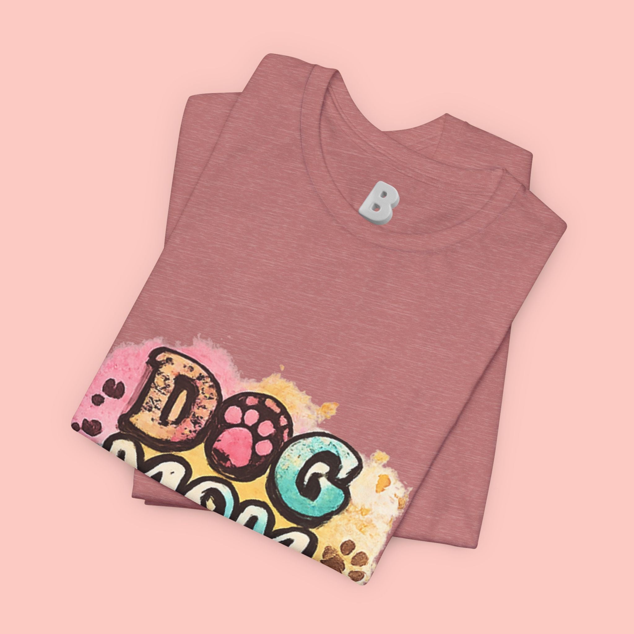 Dog Mom T-Shirt — Colorful Paw Print Graphic Tee for Pet Lovers