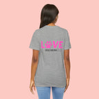 Dog Mom Love T-Shirt — "LOVE" Paw Graphic Tee