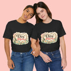 Dog Mom T-Shirt – Floral Paw Heart Graphic Tee