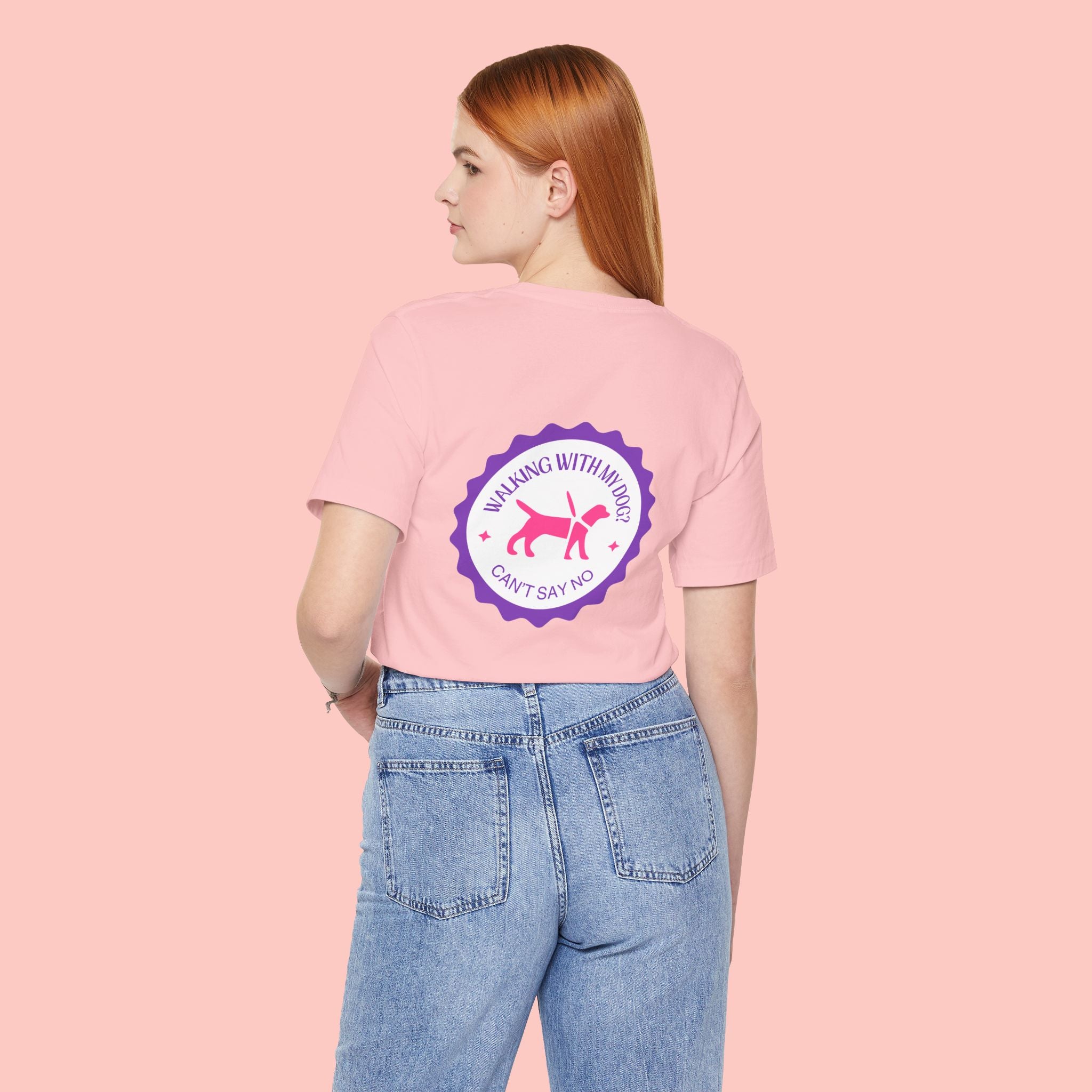 Dog Walking T‑Shirt — “Walking With My Dog? Can’t Say No” Cute Pet Lover Tee