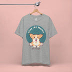 Stay At Home Dog Mom T-Shirt — Cute Corgi Graphic Tee