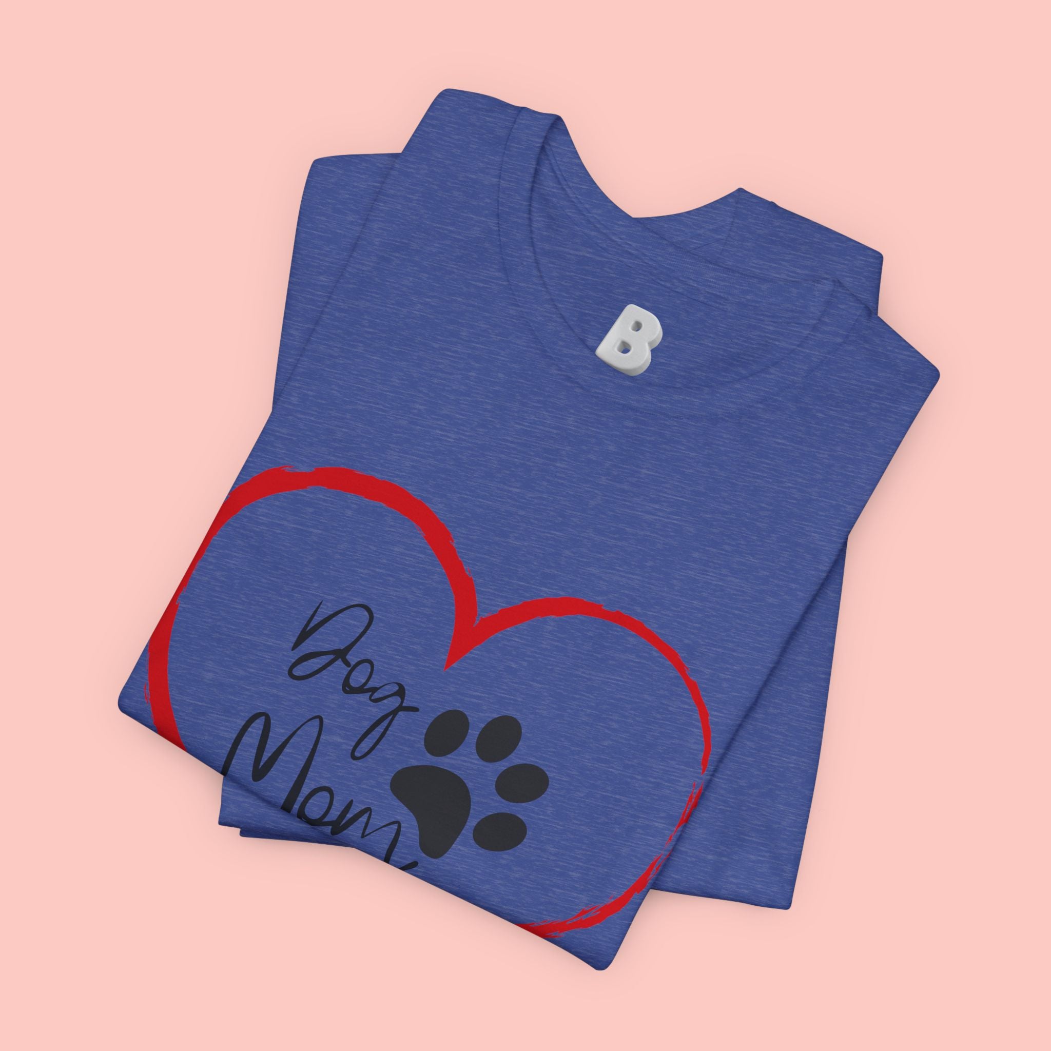 Dog Mom Heart Paw T‑Shirt