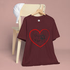 Dog Mom Heart Paw T‑Shirt
