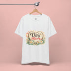 Dog Mom T-Shirt – Floral Paw Heart Graphic Tee