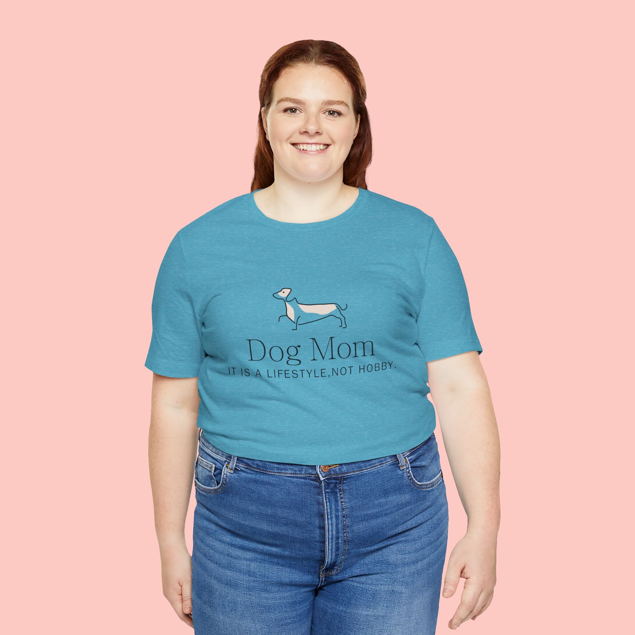 Dog Mom Tee — "Dog Mom: It Is A Lifestyle, Not Hobby" Cute Dachshund Graphic T-Shirt