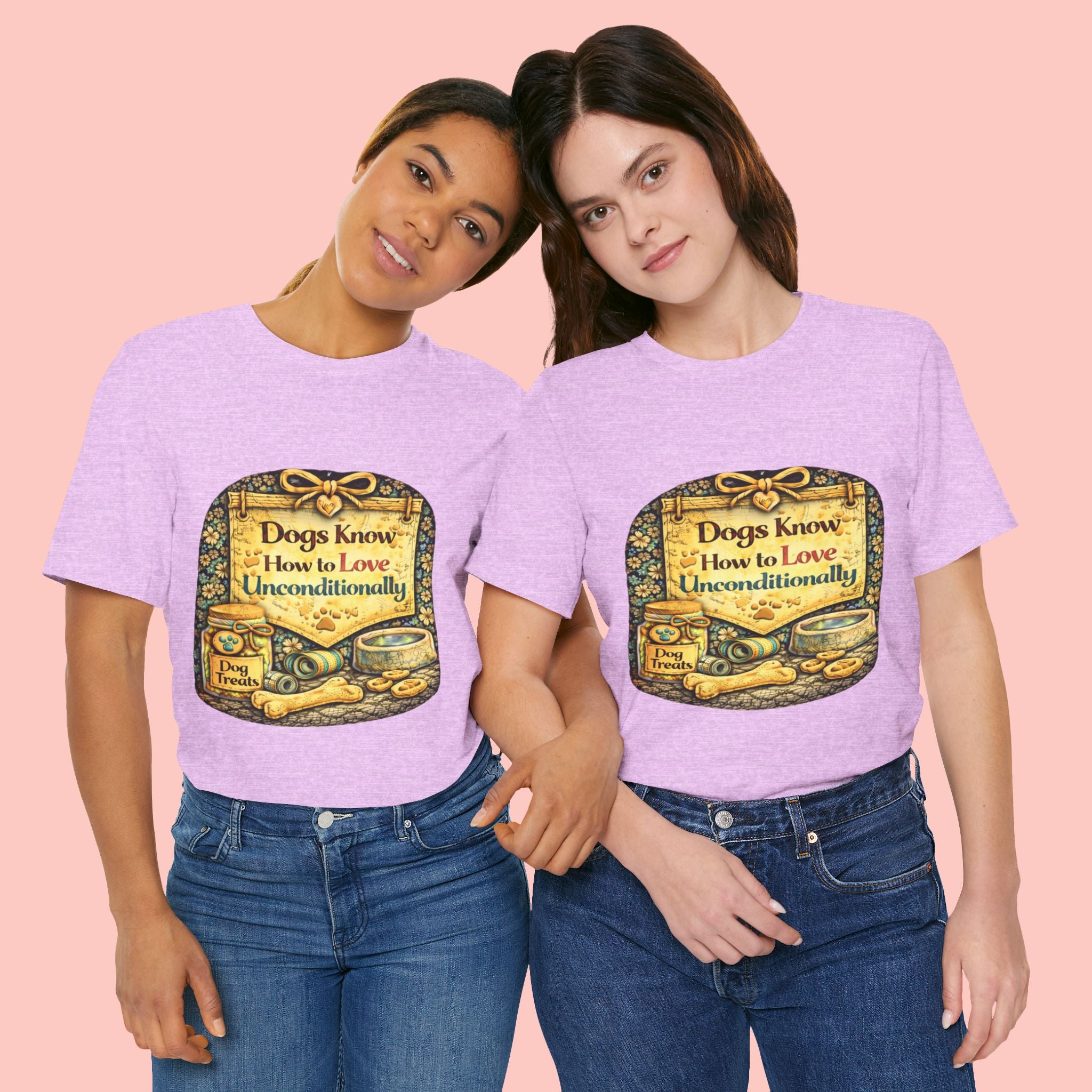 Dog Lovers T‑Shirt – "Dogs Know How to Love Unconditionally" Vintage Design