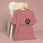 Two Paws, One Mom T-Shirt – Cute Dog Mom Paw Print Tee