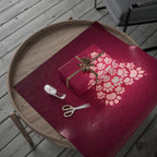 Valentine Heart Lights Wrapping Paper Roll - Romantic Burgundy Gift Wrap