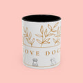 I Love Dogs Accent Coffee Mug — Gold Leaf Dog Lover Ceramic Mug (11oz & 15oz)