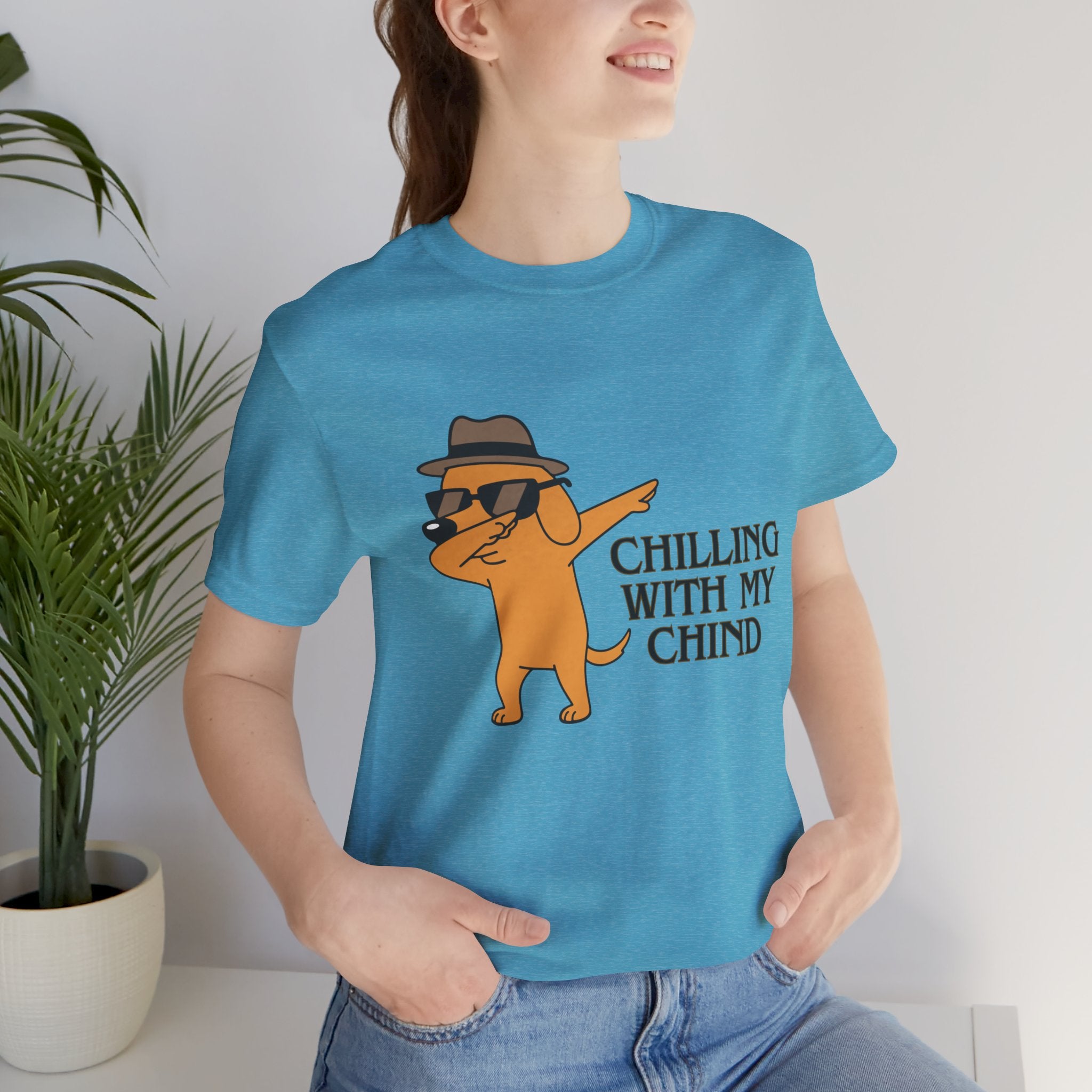 Chilling With My Chind T-Shirt — Funny Dabbing Cat Graphic Tee